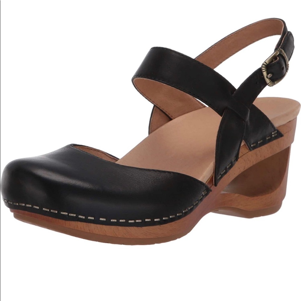 Dansko Taci Wedge Clog Size 40 Black